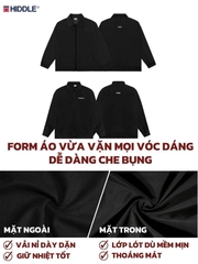 H8-AK5 Áo khoác nam cổ bẻ chất liệu dạ ép cao cấp