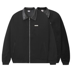 H11-AK3 Áo khoác nỉ dạ nam phối cổ da Hiddle