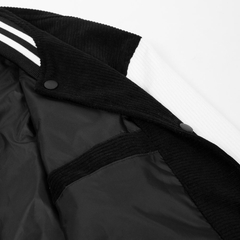 ONTOP Corduroy Varsity Jacket-Đen