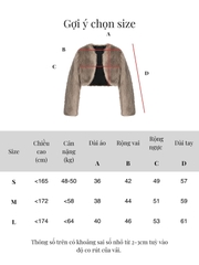 SISTERS Áo khoác lông dài tay Peggy - Nâu