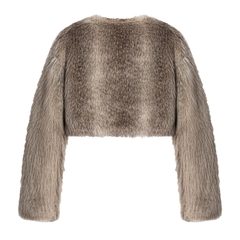 SISTERS Áo khoác lông dài tay Peggy - Nâu