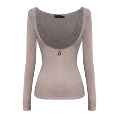 SISTERS Áo tay dài thun lưới xuyên thấu