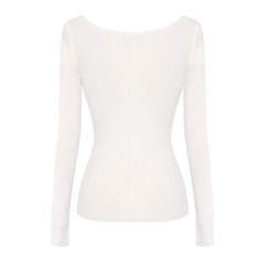 SISTERS Áo tay dài thun lưới xuyên thấu