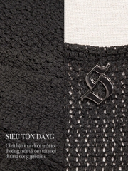 SISTERS Áo tay dài thun lưới xuyên thấu