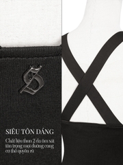 SISTERS Áo croptop đan chéo lưng Franny - Trắng