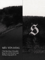 SISTERS Áo tube phối lông Moonbeam - Đen