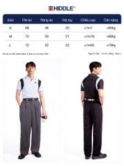 H05-T1 Áo polo tay phối màu trắng-Xám khói