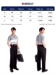H7-T11 Áo polo Hiddle phối màu sọc ngang thân trẻ trung