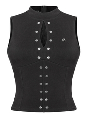 SISTERS Áo dáng dài phối đinh tán Sparkle - Đen