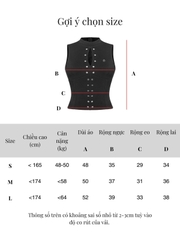 SISTERS Áo dáng dài phối đinh tán Sparkle - Đen