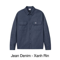 Áo sơ mi denim nam túi hộp Hiddle H-S1