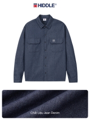 Áo sơ mi denim nam túi hộp Hiddle H-S1