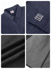Áo sơ mi denim nam túi hộp Hiddle H-S1