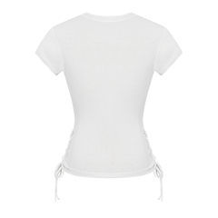 SISTERS Áo thun dáng dài đan dây hông Lilybelle