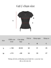 SISTERS Áo thun dáng dài đan dây hông Lilybelle