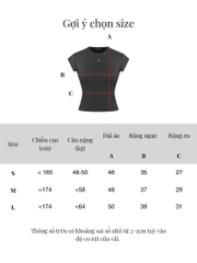 SISTERS Áo thun dáng dài ôm body Aboli