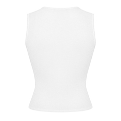 SISTERS Áo dáng dài cổ vuông Millie - Trắng