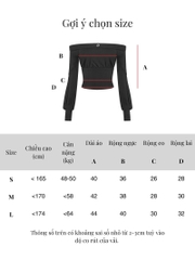 SISTERS Áo trễ vai dài tay Elise