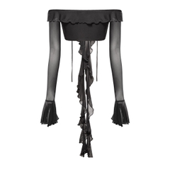 SISTERS Áo thun lưới trễ vai Felicia