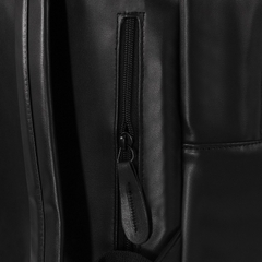 K-P18 Basic Leather Backpack-Đen