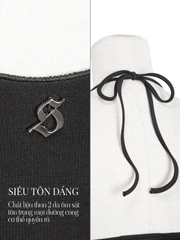 SISTERS Bodysuit cổ yếm Yedda - Đen