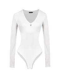 Sisters Bodysuit tay dài cổ tim Downie