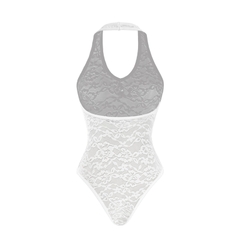 SISTERS Bodysuit ren cổ yếm Rosy