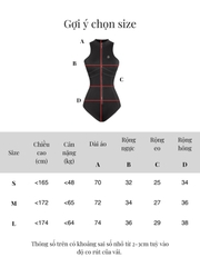 SISTERS Bodysuit cao cổ kéo khoá Athena