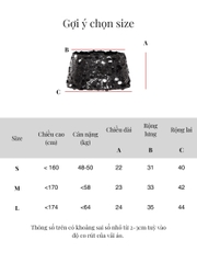 SISTERS Chân váy kim sa Jacqueline