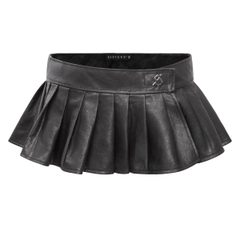 SISTERS Chân váy mini skirt xếp ly lưng dán Eiffel