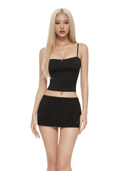 SISTERS Chân váy phối lông cừu Sugarplum - Trắng