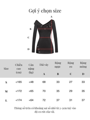 SISTERS Váy đầm body tay dài trễ vai Eser