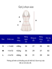 DKMV Catlyn Dress - Xám trắng