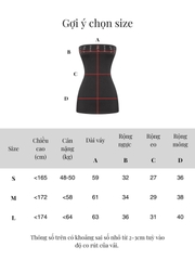 SISTERS Váy đầm body cúp ngực Sabrina - Trắng