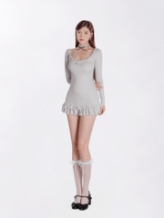 DKMV Cather Dress - Xám trắng