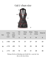 SISTERS Váy đầm body kim sa khoét ngực Zelda