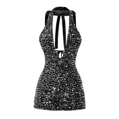 SISTERS Váy đầm body kim sa khoét ngực Zelda