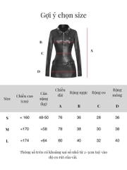 SISTERS Váy đầm body da dài tay kèm belt Eleanor