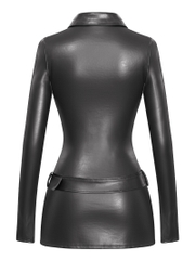 SISTERS Váy đầm body da dài tay kèm belt Eleanor