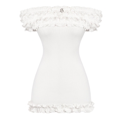 SISTERS Váy đầm body nhún vai Charmy