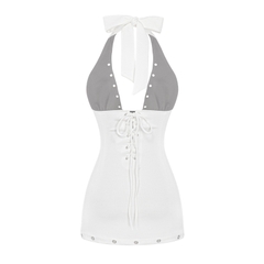 SISTERS Váy đầm body cổ yếm cột nơ Bibiane