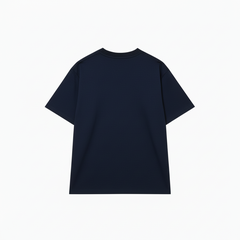 Áo thun trơn HAMCHOI Vải Cotton Thoáng Khí Thấm Hút Mồ Hôi Form Rộng Basic Cổ Tròn Màu Xanh Navy