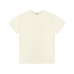 Áo Baby Tee HAMCHOI Cotton Mềm Mại Form Suông Cơ Bản Màu Kem Trơn Thiết Kế Cổ Tròn Thoáng Khí