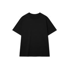 Áo thun trơn HAMCHOI form rộng cotton cao cấp thoáng mát cổ tròn basic dễ phối đồ màu Đen