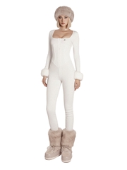 SISTERS Jump quần dài cổ vuông Glacier - Trắng