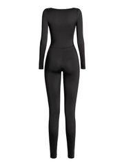 SISTERS Jump quần dài cổ vuông Glacier - Đen