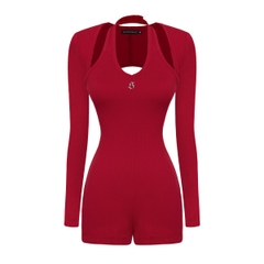 Sisters Jump đùi cổ yếm kèm áo khoác ngoài Oralie