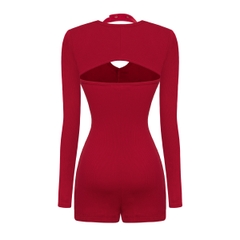 Sisters Jump đùi cổ yếm kèm áo khoác ngoài Oralie