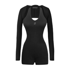 Sisters Jump đùi cổ yếm kèm áo khoác ngoài Oralie