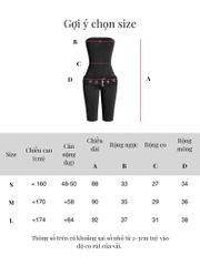 SISTERS Jump lửng cúp ngực kèm belt Amelie - Đen